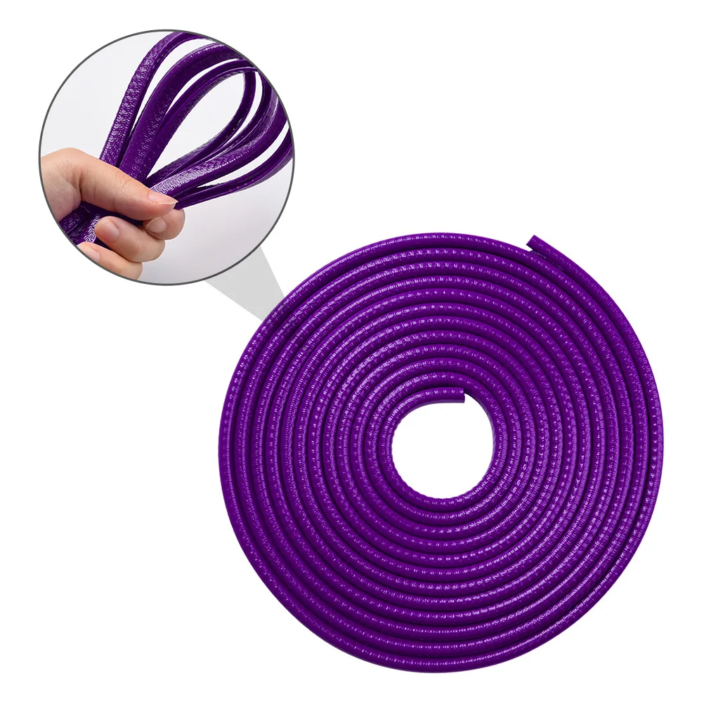 

Purple 10M Car Door Guards Trim Non-slip Edge Protector Rubber Seal Strips Durable Guard Car Accessories Anti-collision Strip