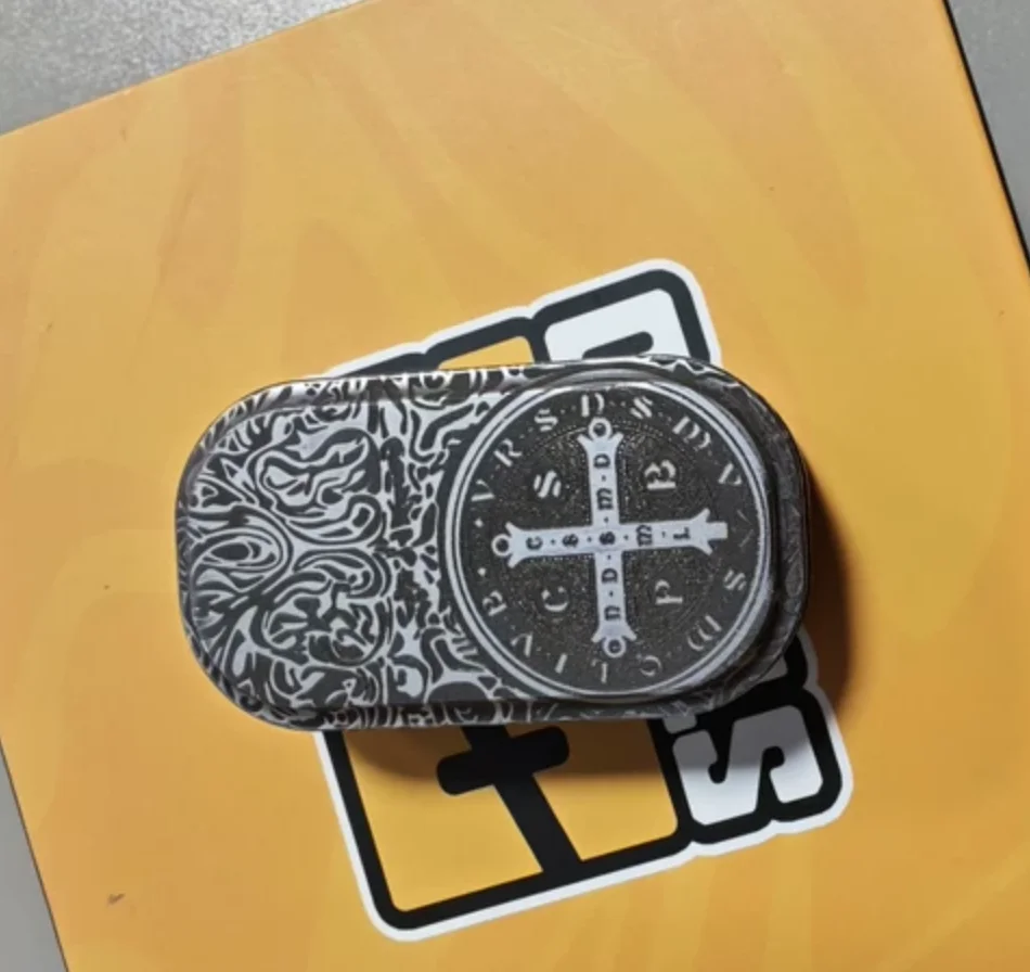 Used EDC 01 Zirconium Buck Ball Versatile Inner Tank+11 # Steel Carving Shell fidget slider decompression toy