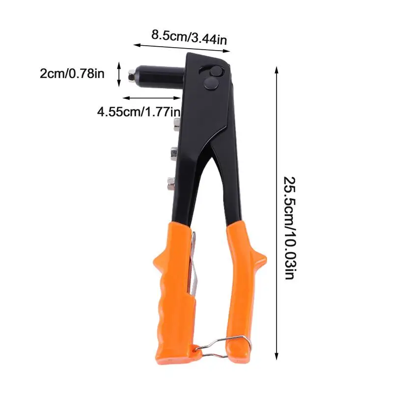 Rivetto strumento rivettatore manuale da 9.5 pollici/10.5 pollici rivettatrice manuale in metallo per riparazioni rapide domestiche in pelle metallo hobby fai da te