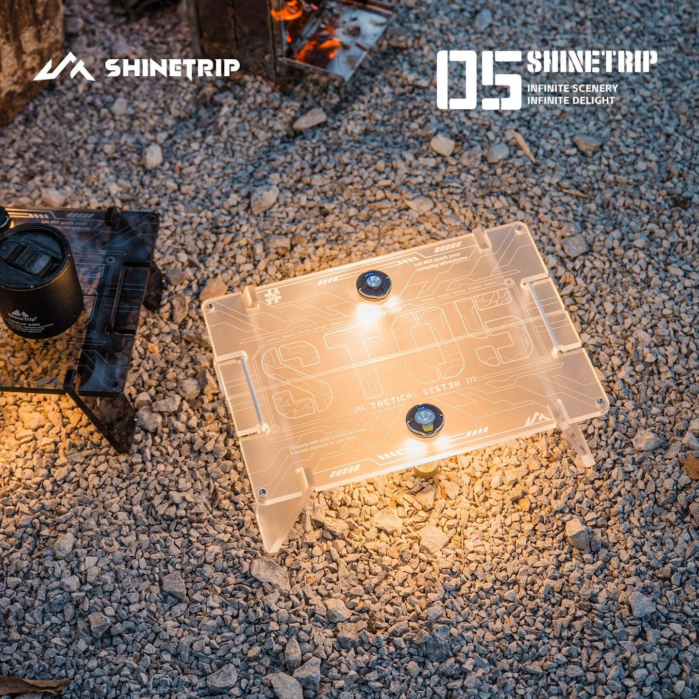 

ShineTrip outdoor camping IGT luminous unit board acrylic lightweight portable table2026