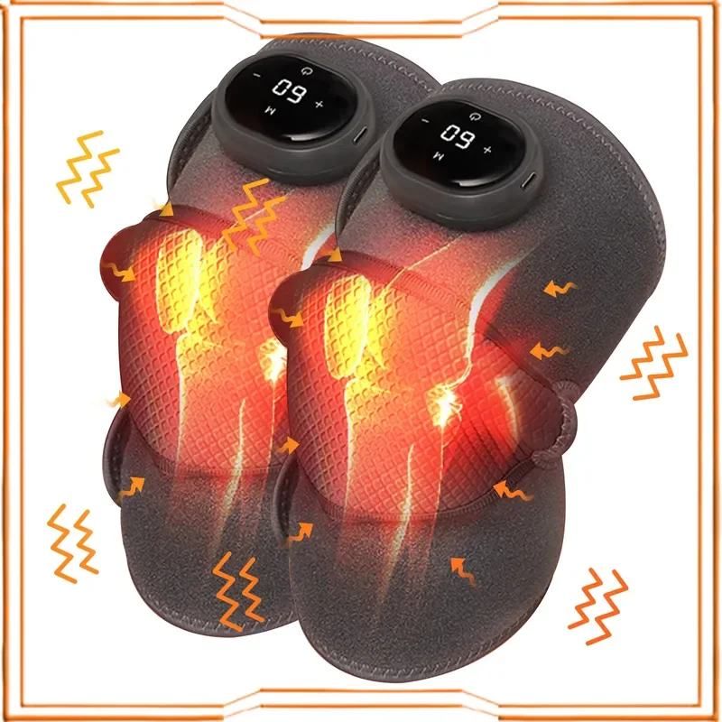

2PCS Cordless Knee Massager with Heat And Vibration Heated Knee Brace for Arthritis Pain Relief Massage Gift for Shoulder Elbow