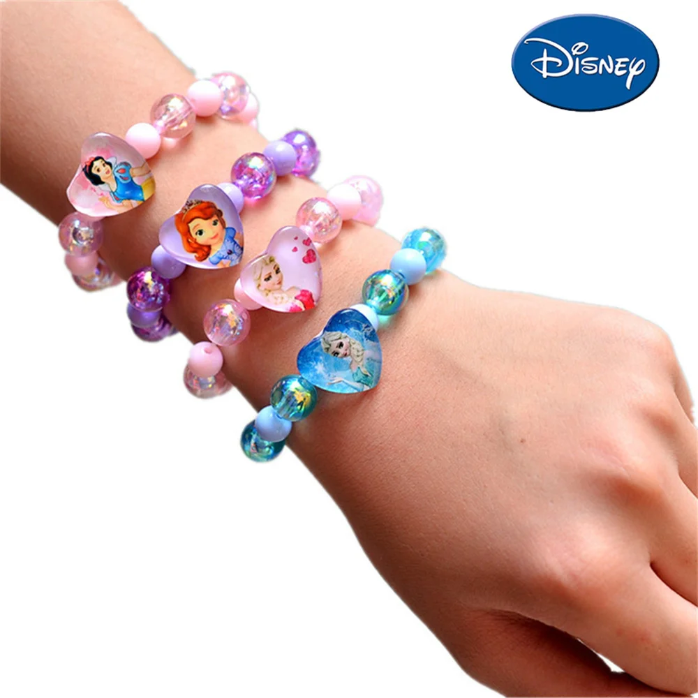 ديزني الملونة الاطفال بريق سوار المجمدة مطرز إلسا الأميرة آنا مجوهرات الكرتون الأطفال الفتيات سوار اللعب الهدايا #1