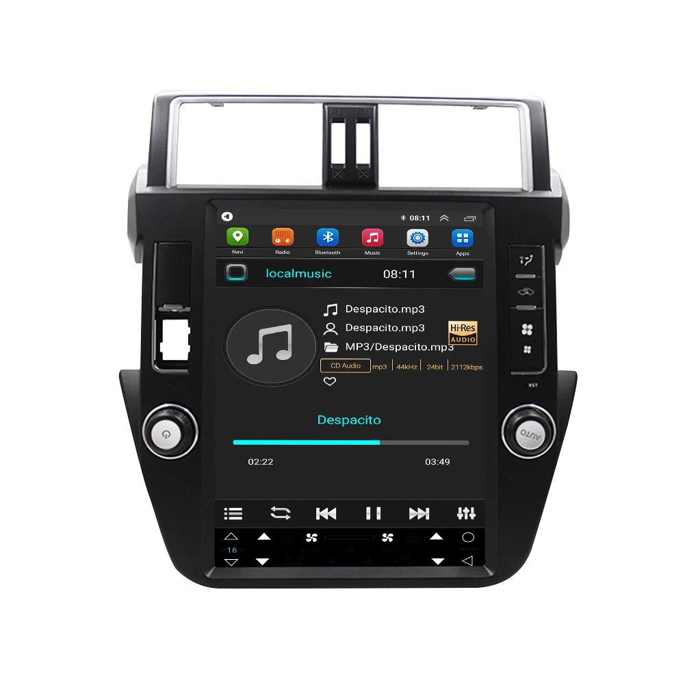 12.1 Inch Car Radio DSP AUTO GPS system 8core  Multimedia Player For Toyota Prado 2014 2015 2016 2017 Android