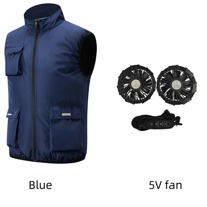 Men's Cooling Fan Vest, Summer USB Air Conditioned Work Jacket, Instant Cooling Outdoor Workwear