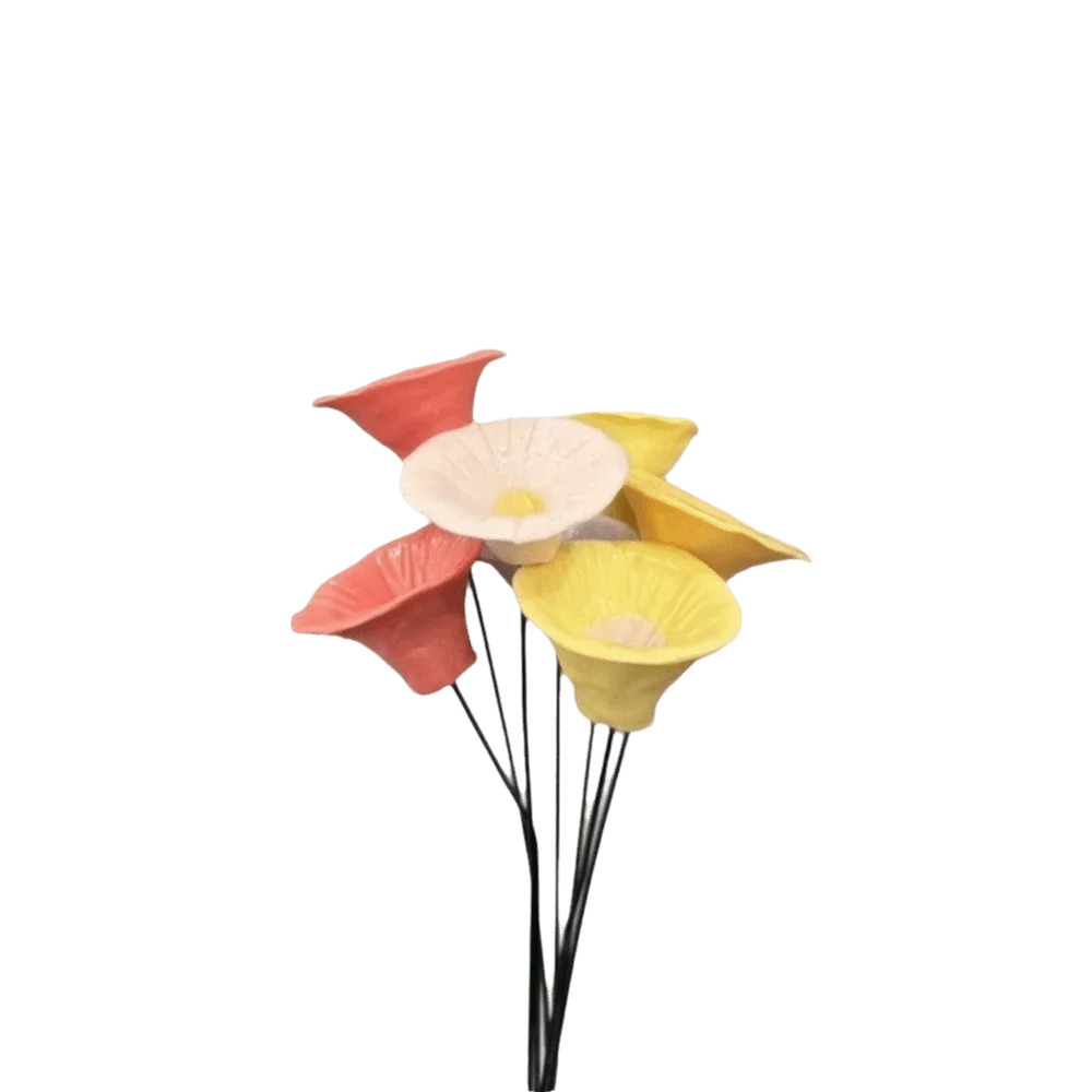 

5 pcs Flower Shape Bee Water Dispenser Portable Design Handmade Porcelain Ceramic Ornament Easy to Use