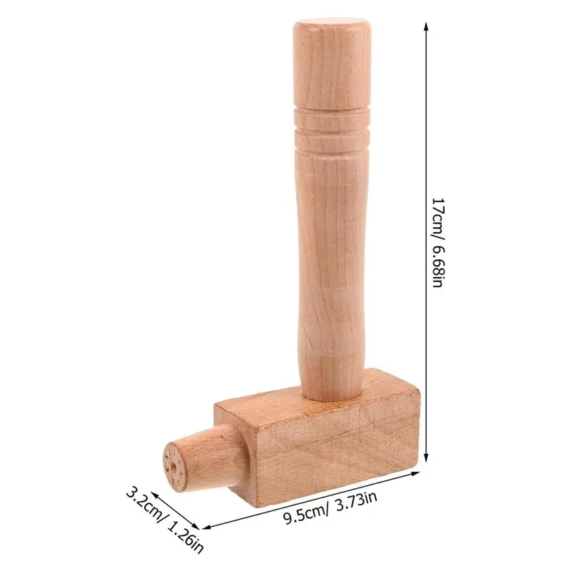 Auxiliary Mill Crank Handle For Stone Grain Grinder-Ergonomic Wooden Design For Enhanced Grinding Efficiency-A57X