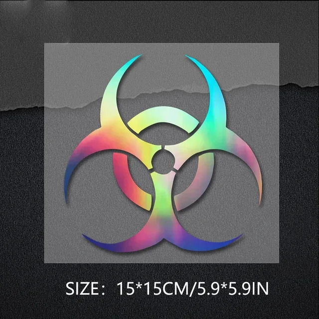 

Biohazard Warning Stickers for Motocross, Fuel Tank, Body, Offroad Motorcycle Helmet Decoration Racing Bike Hazard Sign Decals