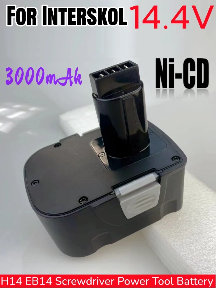

Аккумулятор Ni-CD DA-13 14.4В 3000мАч для электроинструментов, замена для аккумуляторных дрелей Interskol 14.4В EB14 H14