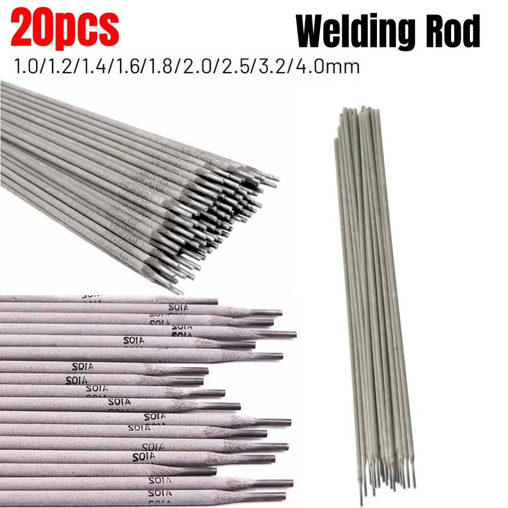 20pc 304 Stainless Steel Electric Welding Rod Electrode A102 Solder Wires 1.0mm-4.0mm Weld Tool Electrode Ultra Fine Electrode