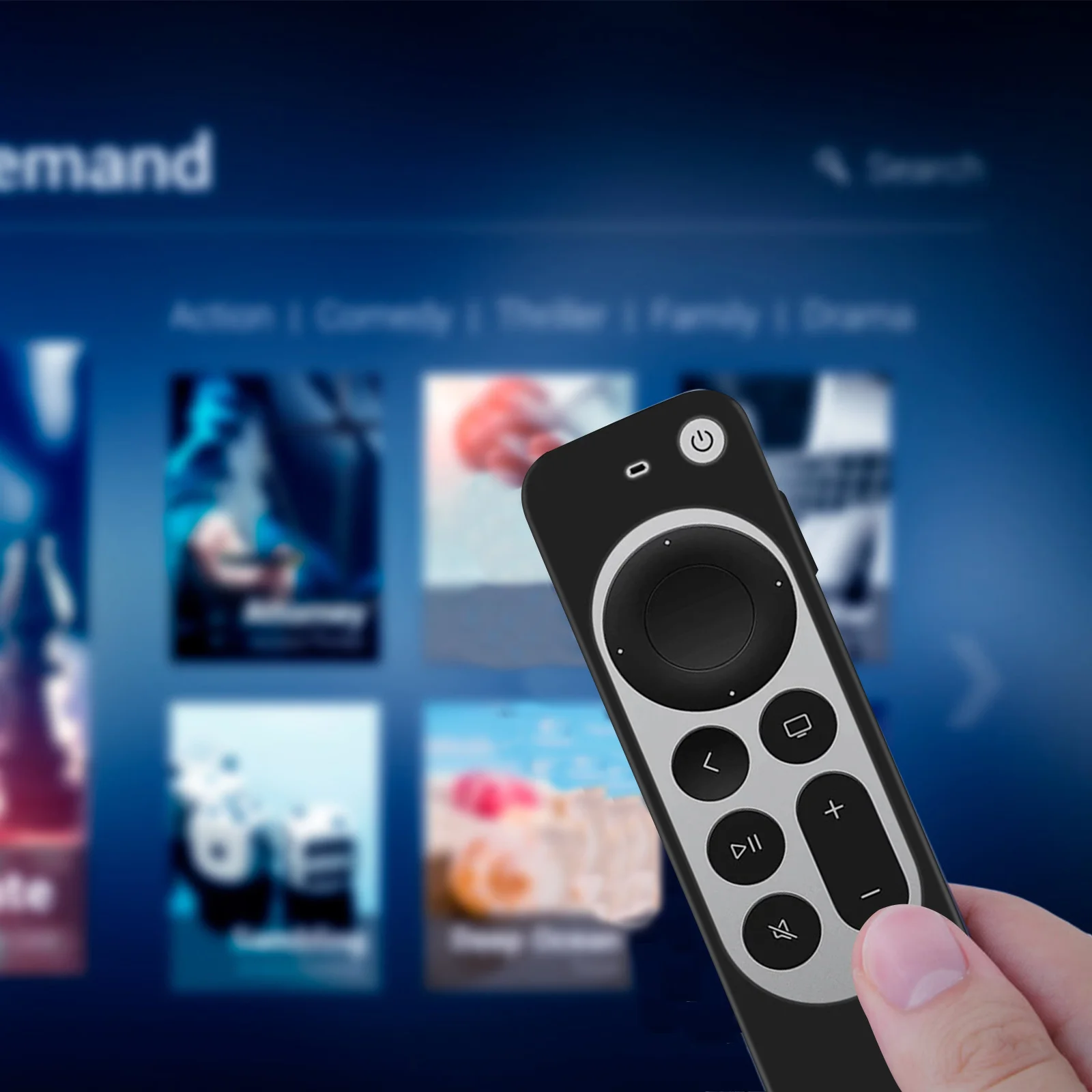 

Controller Protective Silicone Cover for 4K Remote Case Shockproof Protective Accessory Full Button Access Easy to