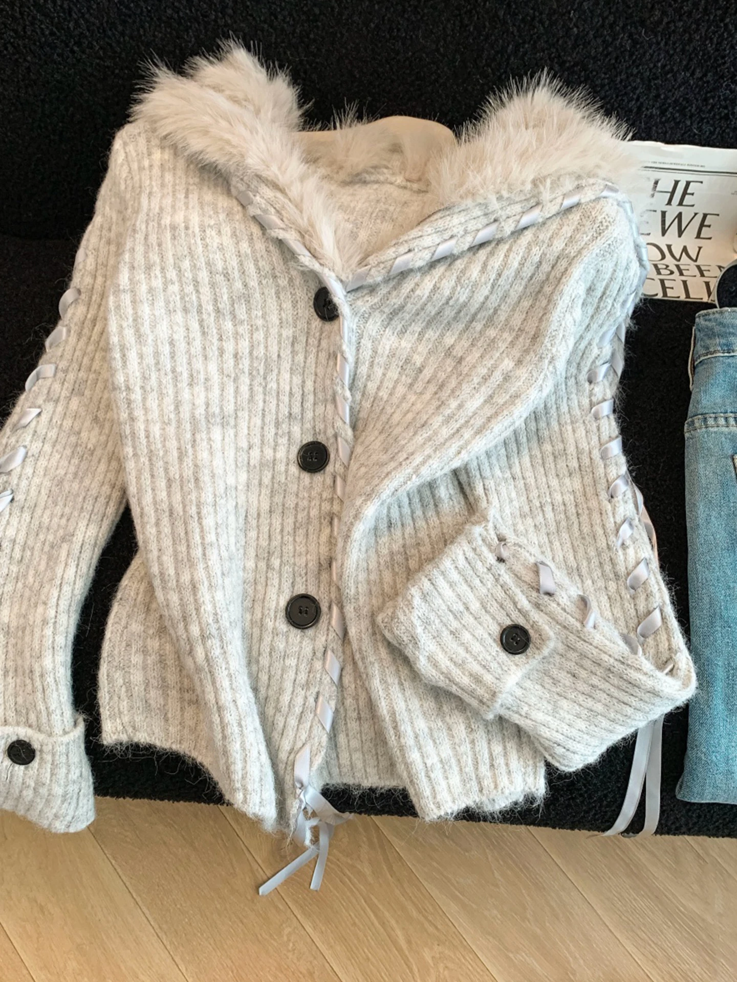 Soft Navy Collar Kn… - image