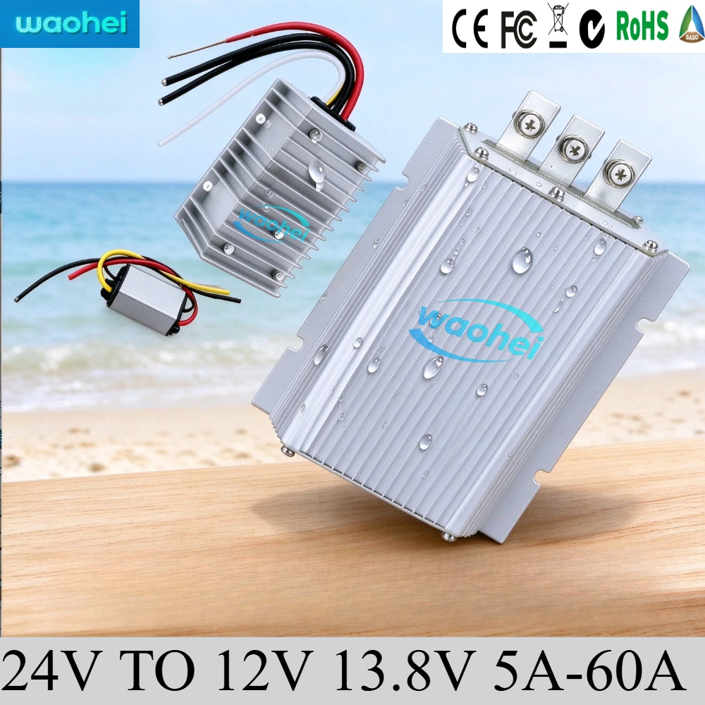 DC Step Down 24V TO 13.8V 12V 5A-60A Converter Stabilizer Regulator Reducer Module Automotive Regulator Quality CE Newest Hot