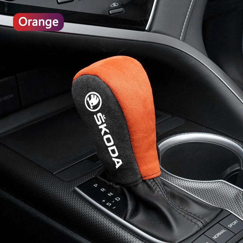 

Car Shift Handle Cover Leather Non-slip Wear-resistant For Skoda Octavia A5 A7 Fabia 1 Superb Kamiq Rapid Yeti Auto Accessories