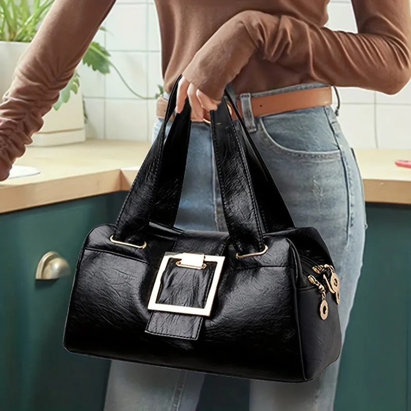 Women Multi-layers Top-handle Bag Quality Leather Handbags Purses Female Luxury Designer Large Capacity Boston Ladies Sac A Main