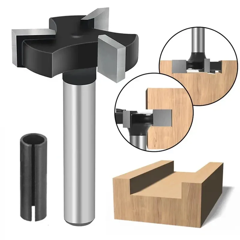 

Деревообрабатывающий фрезерный станок с хвостовиком 1/4, Т-образный долбежный нож C, нож для очистки дна, нож для прорези, используемый для вытягивания и прорезей