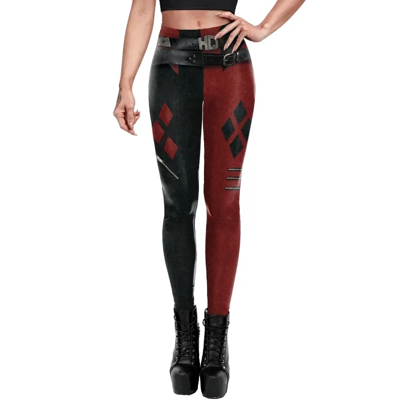 Leggings de cintura alta con estampado 3D para mujer, pantalones sexys para entrenamiento, Halloween, Fitness