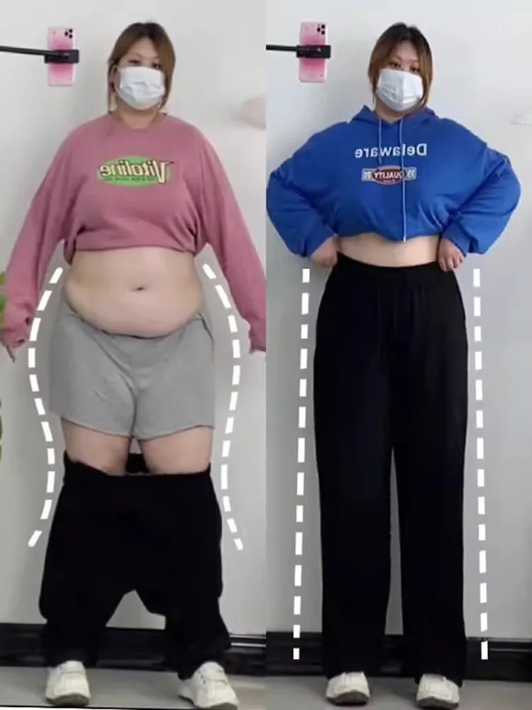 

Plus Size plus Size Women's Summer Ice Silk Wide Leg Pants Loose Fit Casual Sle High Waist Long Trousers Straight Body ape