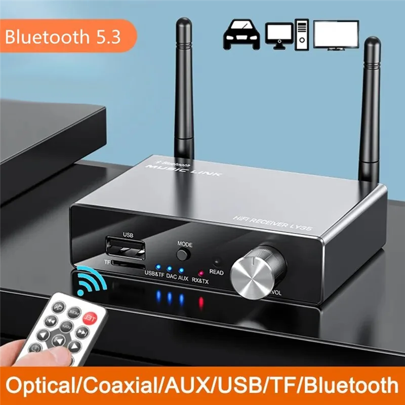 Penerima Pemancar Bluetooth 5.3 Stereo Latensi Rendah untuk TV PC Pemancar Bluetooth-A25R