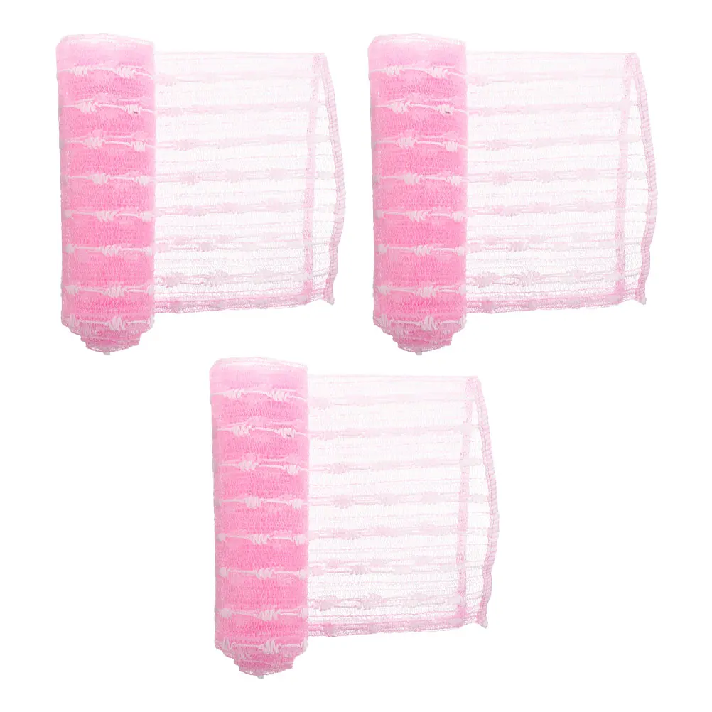 

3Pcs Bath Scrubber Towel Exfoliating Wash Cloth Body Shower Back-pulling Long Strip Nylon Powerful Scrub Lightweight Portable
