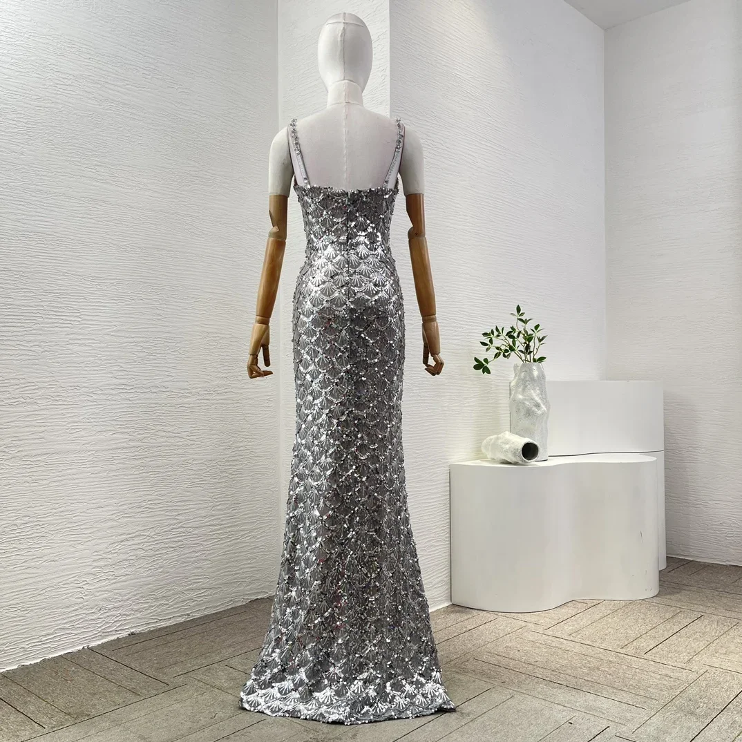 Robe Maxi à Paillettes pour Femme, Nouvelle Collection 2024