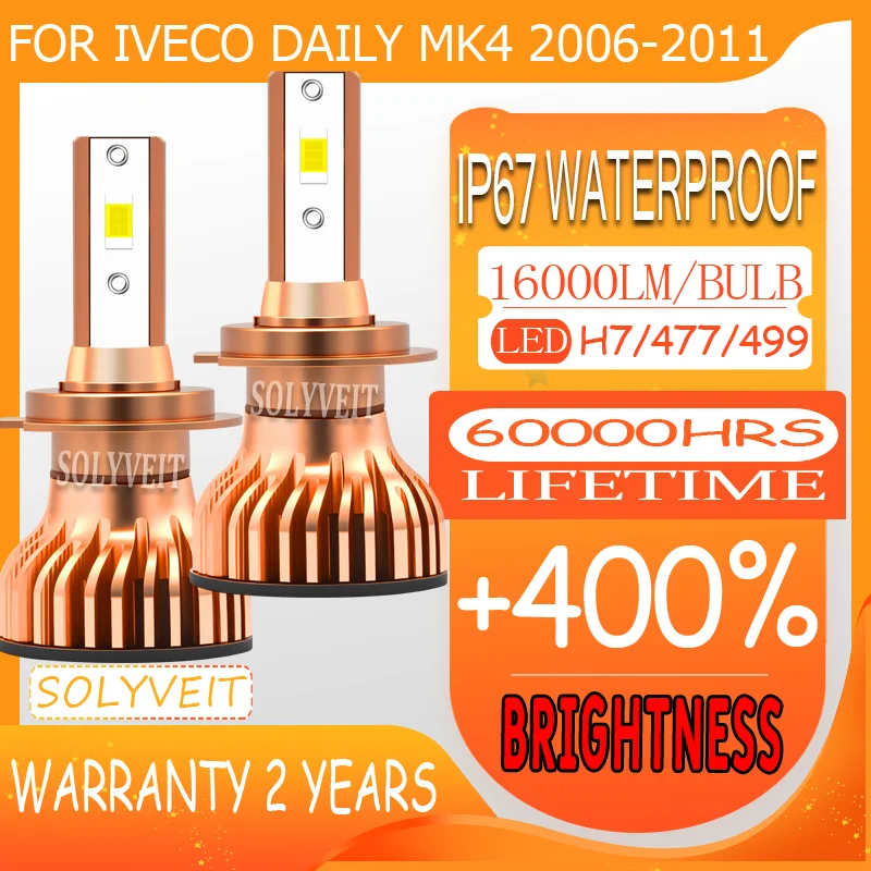 

Quick Setup Secure Night Journeys Waterproof IP67 LED H7 477 Low Beam Lights For Iveco Daily MK4 2006 2007 2008 2009 2010 2011