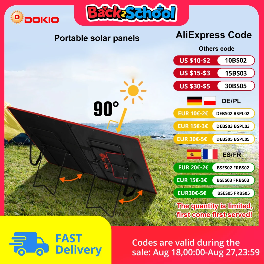 Staffa per pannello solare DOKIO 2 pezzi/4 pezzi per prodotti della serie FFSP