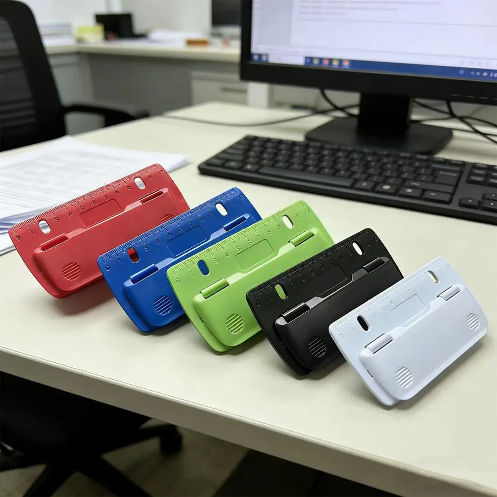 Double Hole Punch Manual 6mm Hole Puncher for Binder Pages Scrapbook And Notebook Crafting Compact Precise 2 Hole Punch for Home