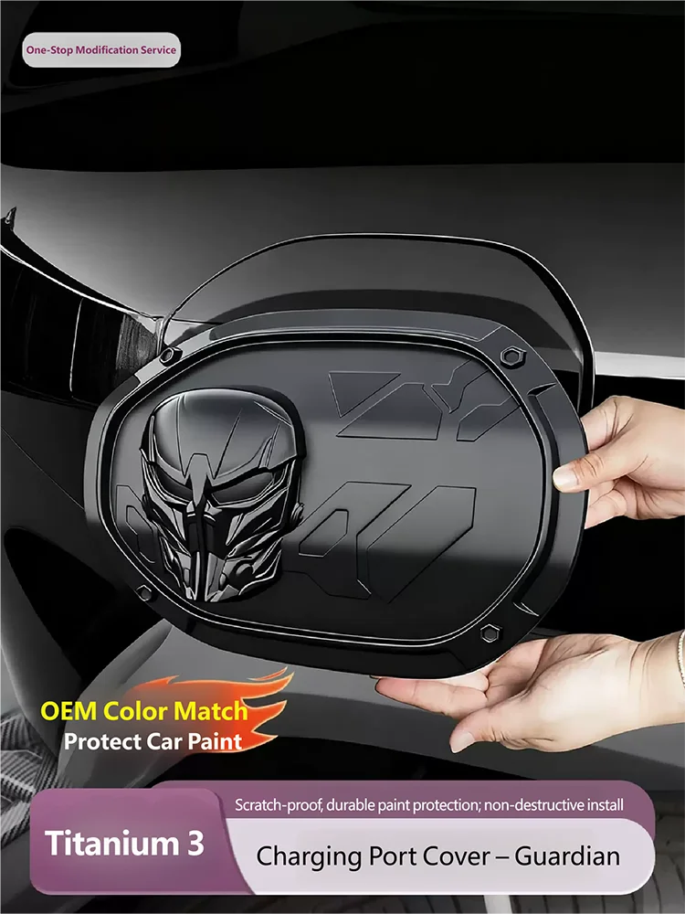 For BYD Leopard 3 Titanium 3 2025 2026 Fuel Tank Cap Trim Cover ABS Anti-scratch Charging Port Protetive Cover Accessories