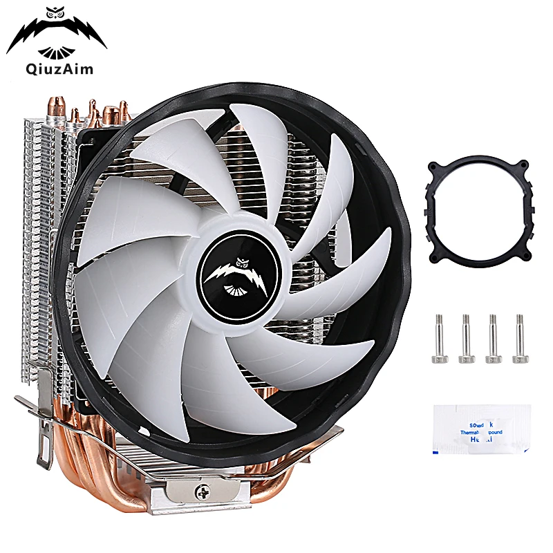 

QiuzAim x99 Processor Computer Cooling Air-cooling 120mm PWM Fan 6 Heat Pipe X79 am4 am5 amd CPU Installing LGA2011 2066 2099