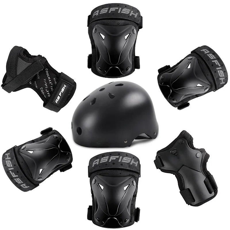Roller Skating Elbow Knee Wrist Pads Helmet Children Adults Hip Protector Outdoor Riding Skateboard Ice Sports Protective Gear