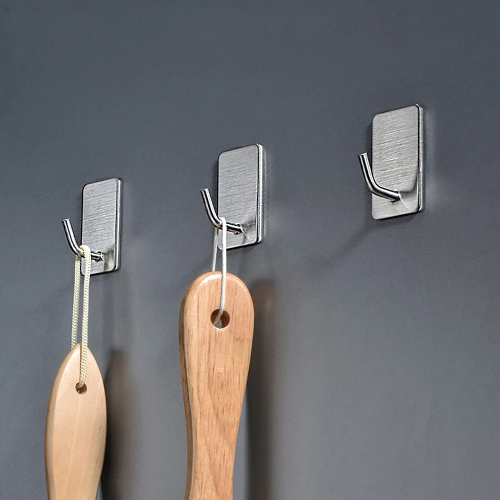 

Self Adhesive Bathroom Key Toliet Self Adhesive Wall Mounted Hanger Key Holder Wall Hook Storage Rack