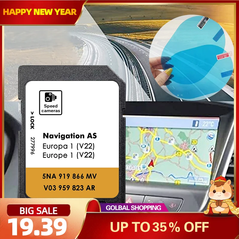 Carte carte SD de Navigation 32 go pour VW AS V22 2025 Discover Media MIB2 Golf 7 Europe carte Sat Nav
