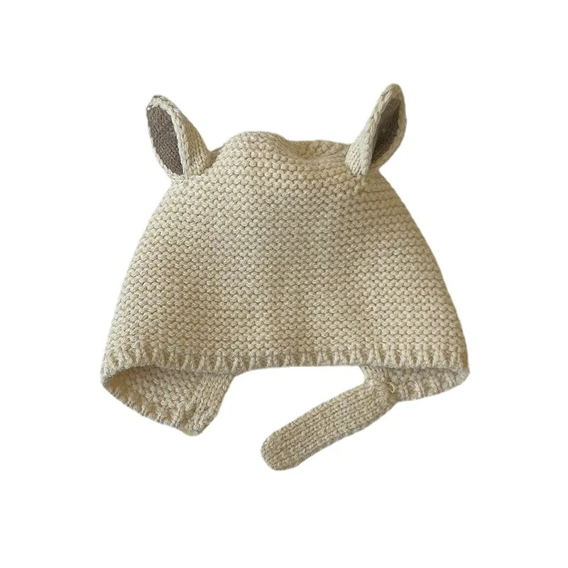 0-2 Jaar Baby Hoed Herfst Winter Oor Konijn Gebreide Kinderen Hoed Baby Meisjes Baby Jongens Leuke Wol Hoed baby Accessoires Pasgeboren