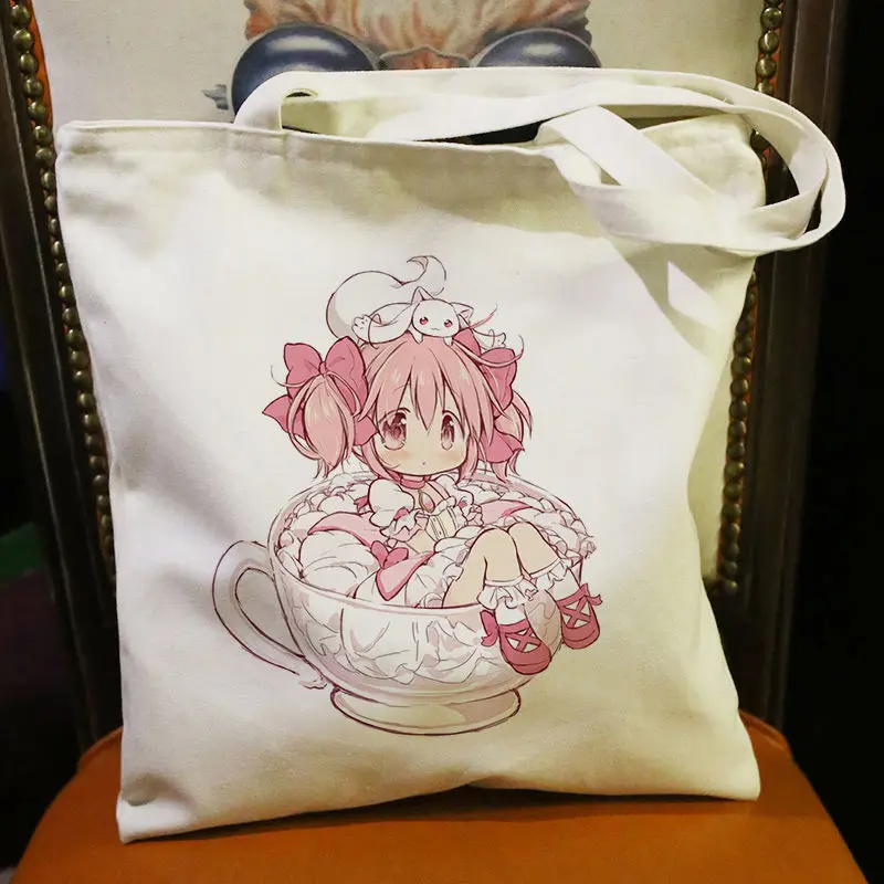 Nova puella magi magica kaname madoka akemi homura lona ombro portátil crossbody bolsa lateral senhoras presente