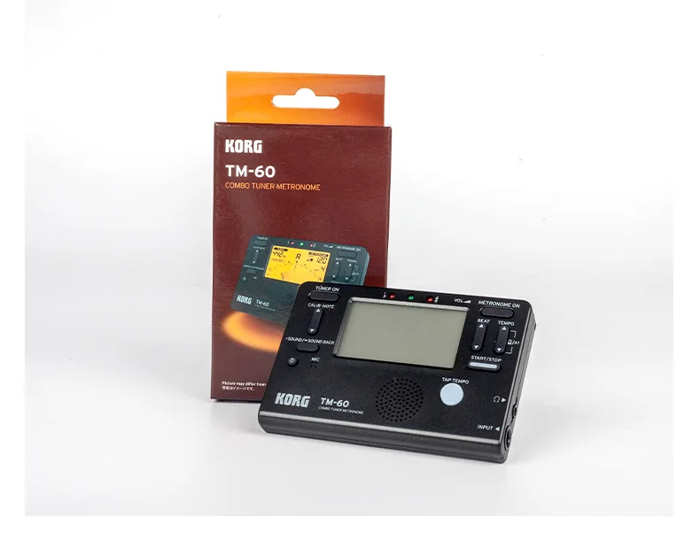 Korg TM-60/TM60C Tuner/Metronome Black and White Available Can be Used for Wind, Guitar, Ukulele, and Piano Keyboard Instruments