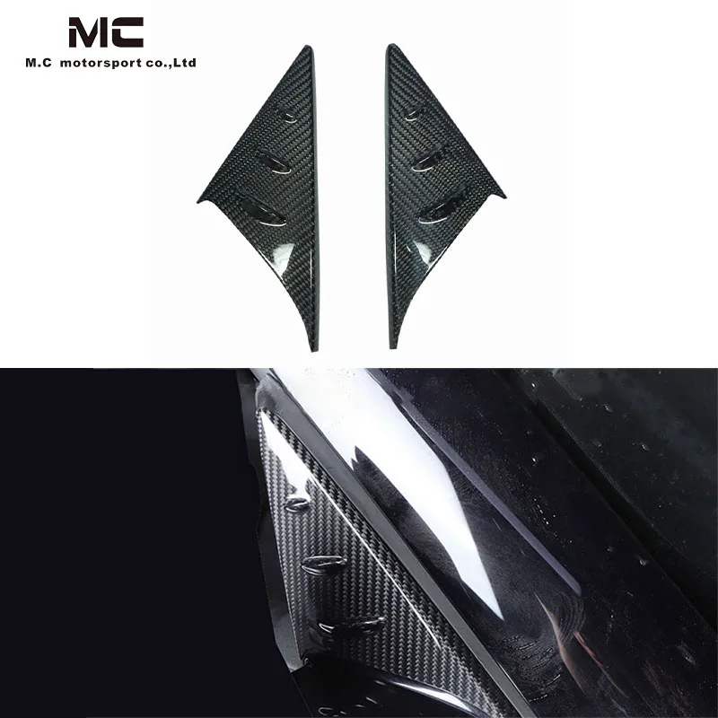 Prepreg Auto Exterior Trims 2 Pcs Dry Carbon Side Mirror Triangle Trims For Toyota A90 A91 GR Supra MK5 2019+