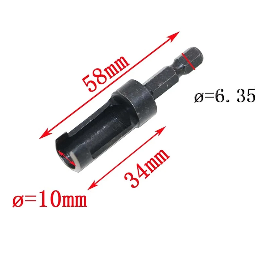 4Pcs เจาะ Bits Hex Shank 6/10/13/16มม.เสียบไม้ตัดเจาะคาร์บอนเหล็กสำหรับตัด Dowel งานไม้เครื่องมือ