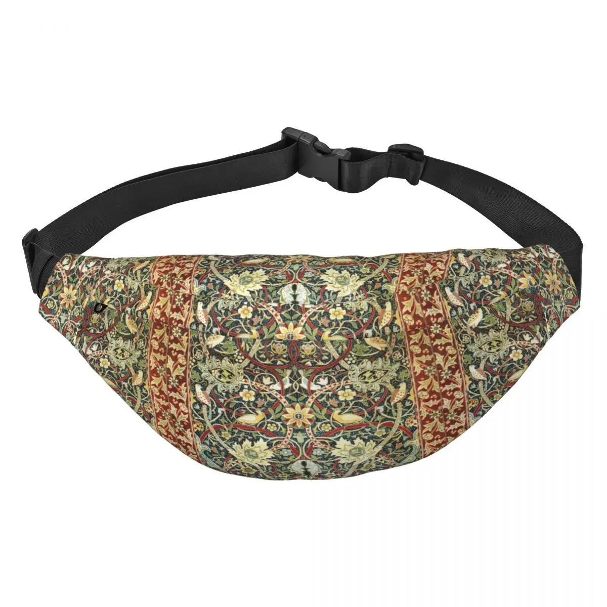 

William Morris Bullerswood Antique Rug Print Fanny Pack Men Women Custom Sling Crossbody Waist Bag Traveling Phone Money Pouch