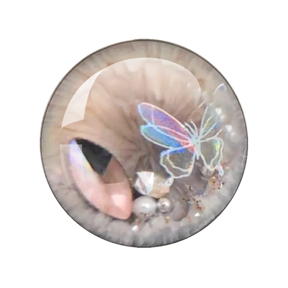 10MM-40MM Cute Pattern Eyes Chips Blythe Eyes Doll 14MM Super Thin Pupil Glass Cabochons Accessories Items Wholesale