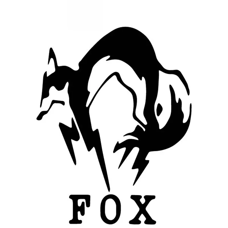 

Car Sticker FOX Creative Decorative Pattern Car Window Car Sticker PVC Decal Waterproof Sunscreen Black/White,16cm*13cm