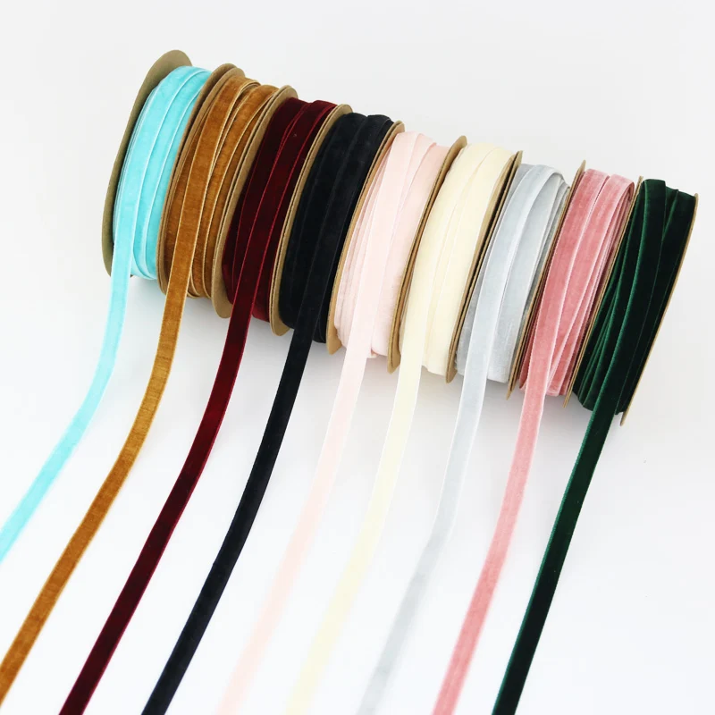 (10 Meters/roll) 10mm Velvet Ribbon Gift Wrapping Decoration Christmas Lace Ribbons Handmade Holiday Party Decorations Wholesale