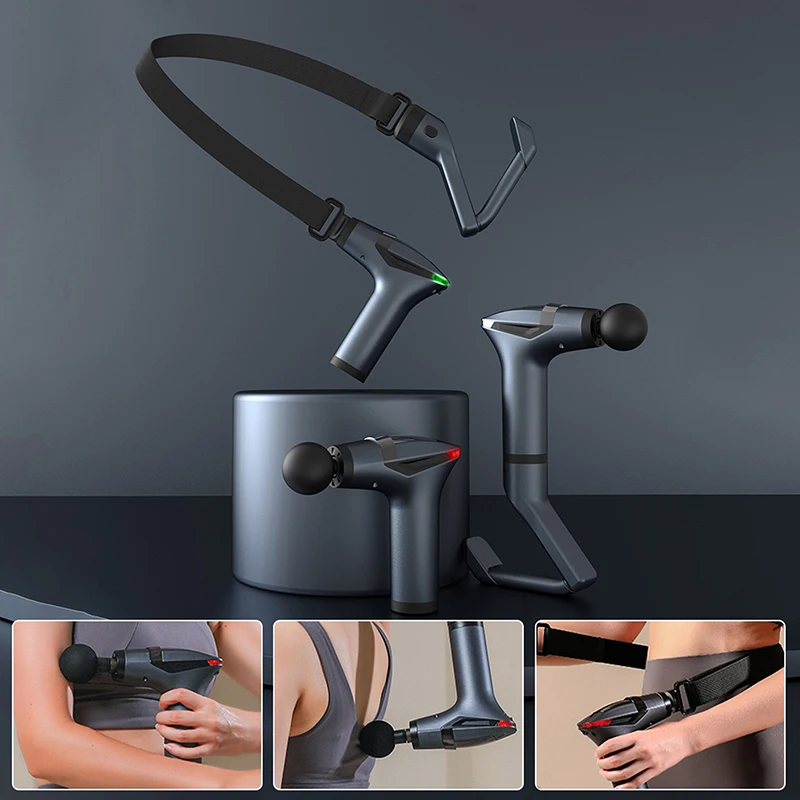 

Massage Gun Deep Tissue With Muscle Massager Belt For Relaxation With Extended Handle 3-In-1 Back Massager For Pain Relief