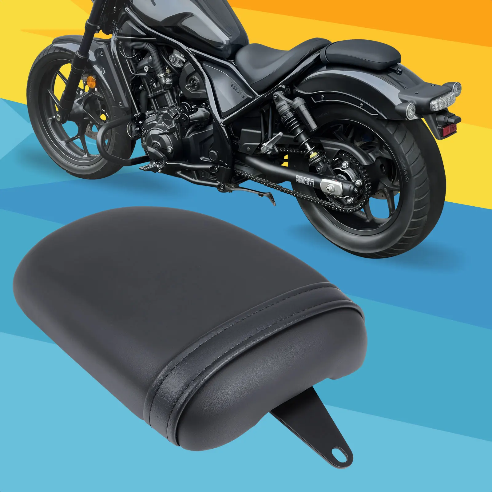 

Motorcycle black passenger seat package cushion suitable for Honda Rebel 1100 CMX1100 2021 2022 2023