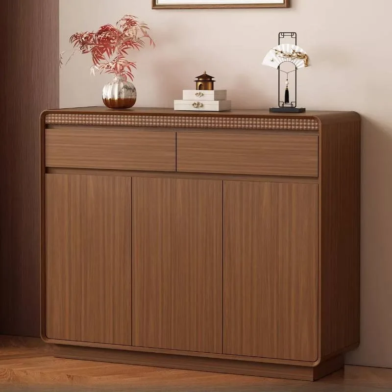 Strong Retro Design Shoe Cabinet Storage Dustproof Living Room Shoe Cabinet Drawer Solid Wood Estante Para Zapatos Furniture