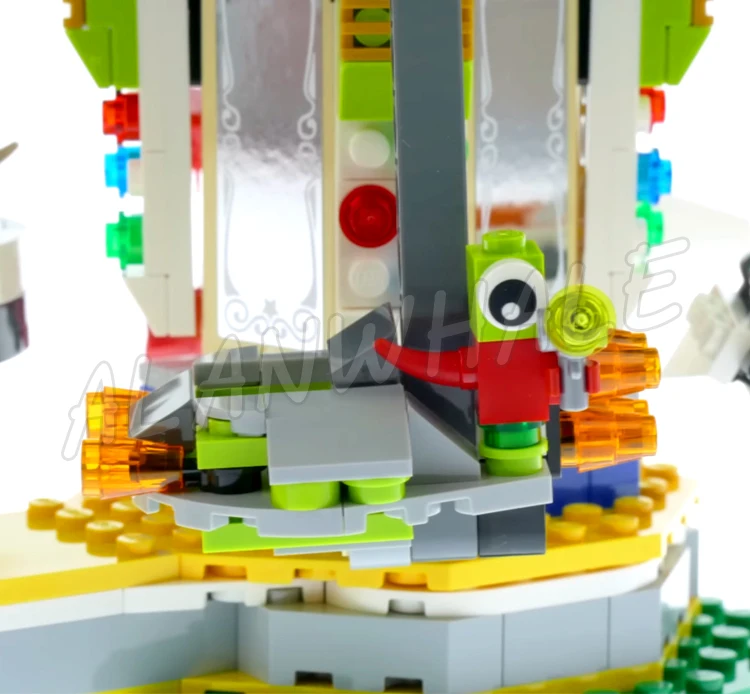 611pcs Creator 3 em 1 Fun Fair Carrossel Free Fall Ride Roda gigante 11399 Conjunto de blocos de construção compatível com modelo