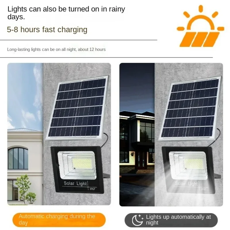 Imagem -04 - Refletor Solar à Prova Dágua com Controle Remoto Luzes de Inundação Solares Refletor Solar Led 50w 100w 200w 300w 500w