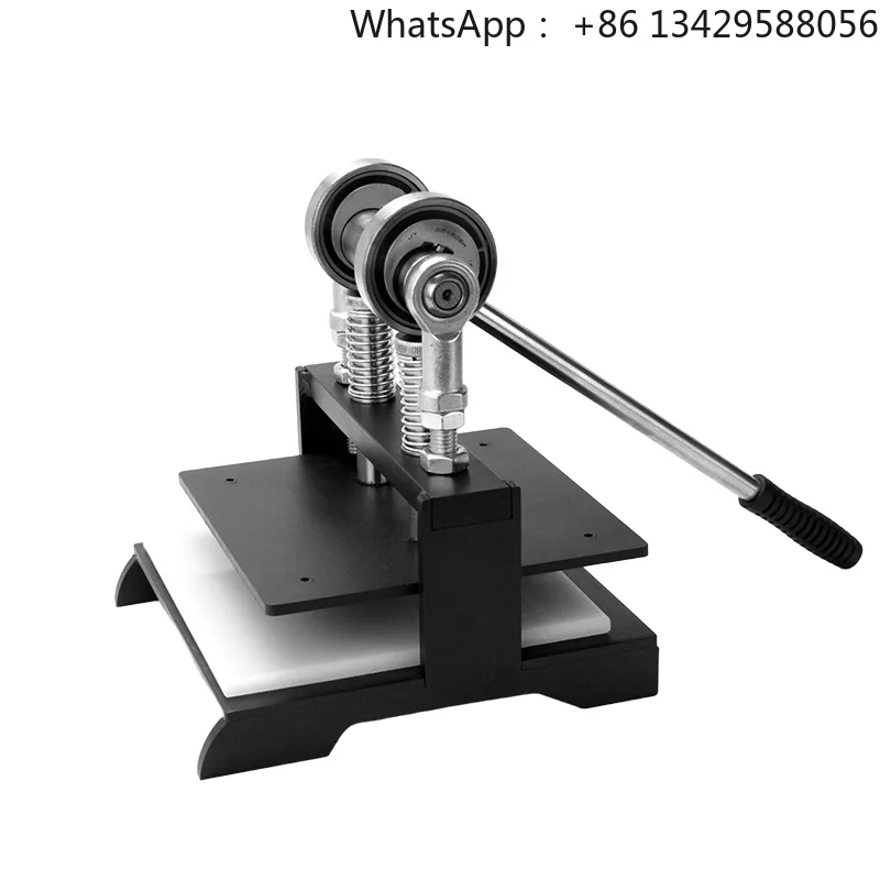 Rubber Cutting Machine Double Roller Bearing Manual Press Ping-Pang Bat Rubber Edge Cutter Pasting Device Table Tennis Racket