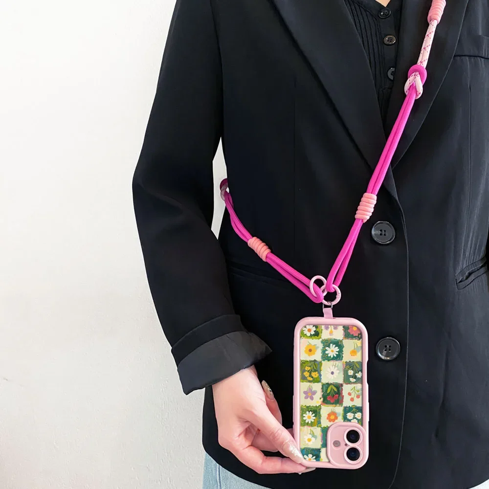 Ypm5Crossbody الحبل الحال بالنسبة لسامسونج S25 S24 S23 S22 S21 زائد الترا S21 S23 S24 FEFlower قلادة حزام المعصم سلسلة غطاء الهاتف #5