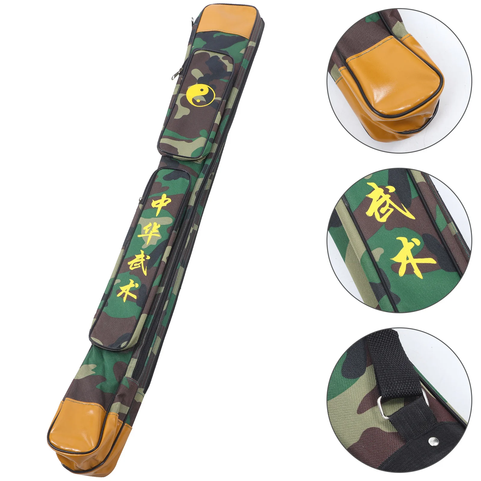 

Double Layer Bag For Japanese Long Thick Wear-Resistant Oxford Cloth Sword Storage Pouch With Shoulder Strap Protective Carry