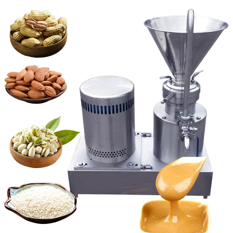 Factory price vertical mechanism spice turmeric powder electric seed grain grinder mill colloid mill with a handcart